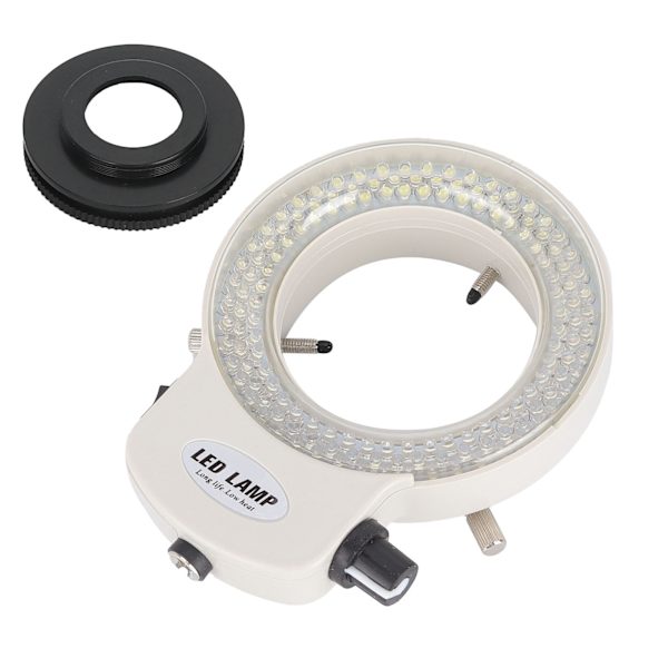 Justerbar 144 LED ringlys til stereomikroskop og kamera AC100-240VEU-stik