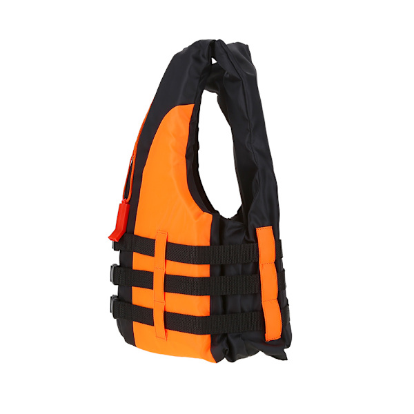 Børneredningsvest Børnesikkerhedsjakke med fløjte til svømning Bådsejlads Rafting (orange)