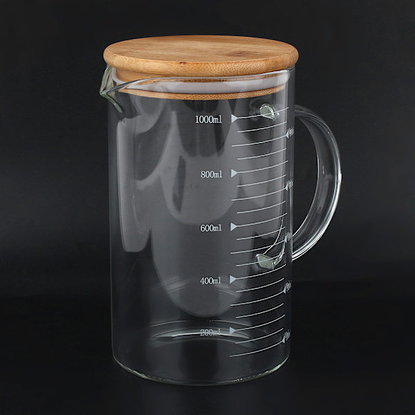 300 ml husholdning transparent varmebestandigt glaskop med te låg