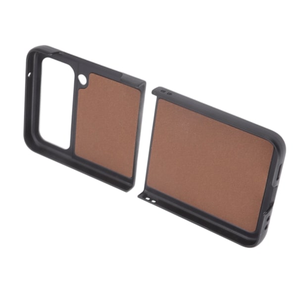 Vikbar skärm Phone case Läder Vikbar cover för Samsung Galaxy Z FLIP 4 Svart