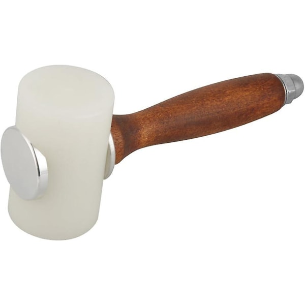 Lærhammer med trehåndtak, T-hode, nylonverktøy for lærutskjæring, DIY-lærhåndverk (#2)