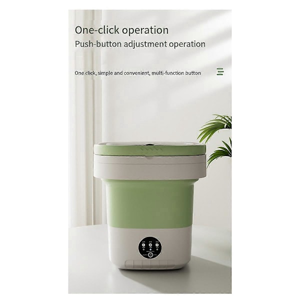 Mini Foldbar Vaskemaskine 12L Kapacitet Automatisk Hjem EU Stik C