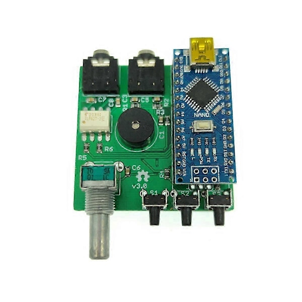 Öppen CW Keyer MK2 Färdig med Aluminiumskal CW Keyer MK2 KIT CW Hastighet Justerbar Från 1 till 999 WPM
