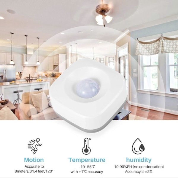 Smart ZigBee PIR Rörelsesensor Stöd Tuya Smart Life APP IFTTT