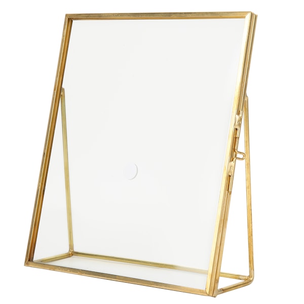 14x16x4.7cm Simple Style Geometric Glass Plant Specimen Holder Display Frame with Bracket