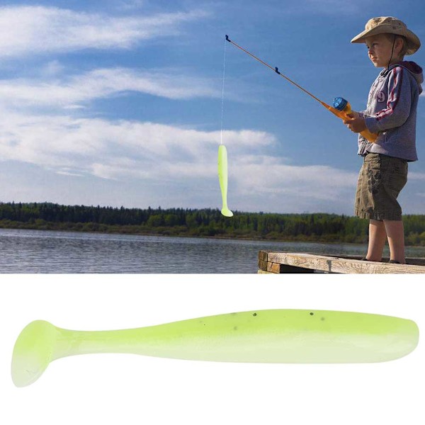 20ST 7,5 cm Mjuk plastfiskedrag t tail Grub Mask Beten Fiskredskap Tillbehör