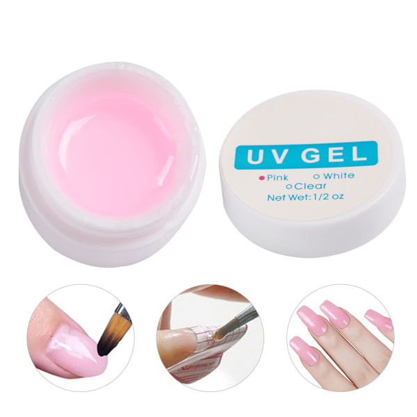 Fast Dry Crystal Nail Extension Glue Manikyyri UV Gel Builder Nail Glue Pink