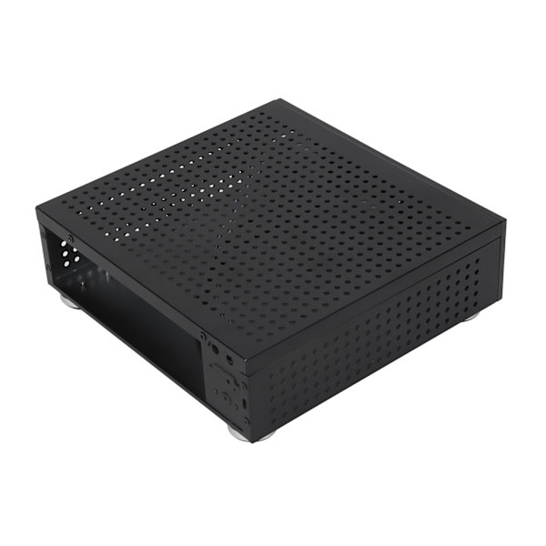 Pöytätietokoneen case Hyvä lämmönpoisto Hieno kompakti musta mini HTPC- case kotivideotietokoneelle