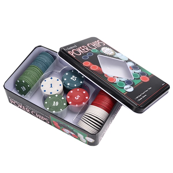 100 kpl / Box Pokerimerkit Professional Family Educational Digital Chips Set