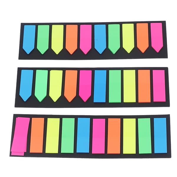 15 sæt gennemsigtige sticky notes Gennemsigtigt design Farverige genanvendelige Udbredt søde sticky notes til arbejde og studie