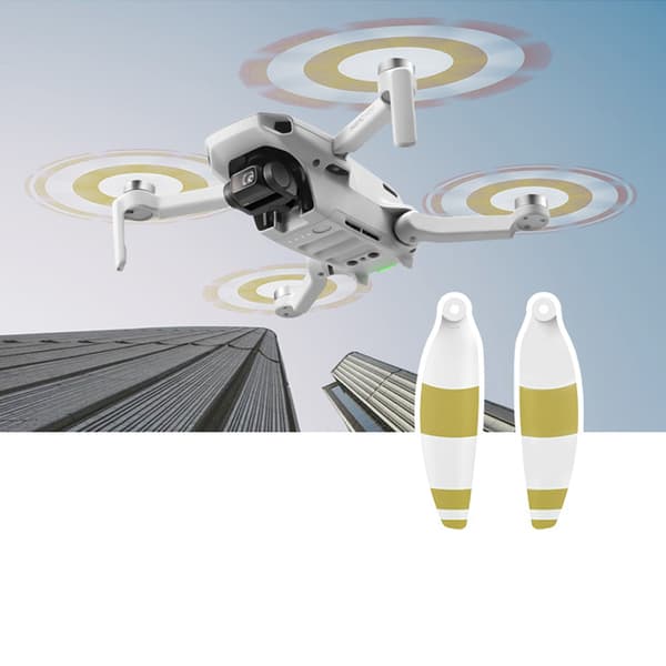 2 par RC Drone 4726F Propel Tilbehør Støjreduktion Passer til DJI Mavic Mini (Hvid Gul)