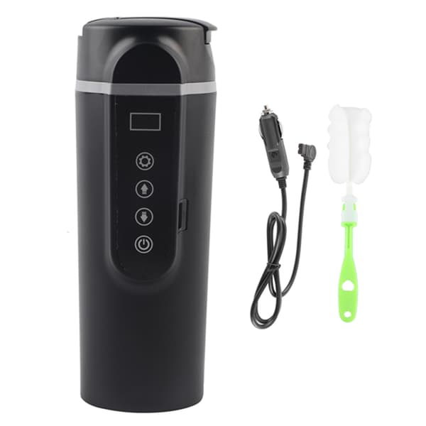 Bilvärmekopp Rostfritt Stål Universal LCD Intelligent Temperaturdisplay 500ml 12‑24V