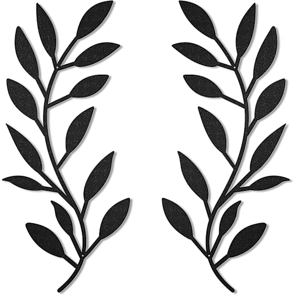 40*16cm Inrikes Gränsöverskridande Leverans 2st Metall Löv Väggdekoration Olivträd Gren Löv Väggkonst Smide Vardagsrum Hantverk
