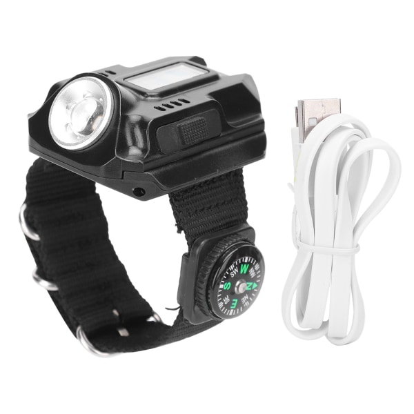 Wrist LED Light Hand Flashlight with Display Electronic Watch MultiFunctional Watch Light