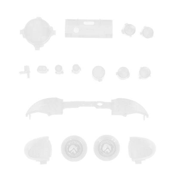 Full Buttons Mod Kits Trigger Full Trigger Module Set for XBOX Series X for XBOX Series S ControllerTransparent White