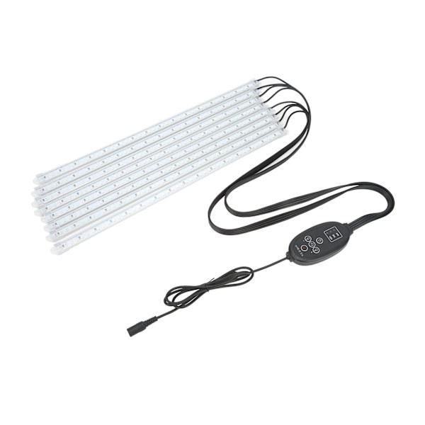 LED plantelys 8 hårde strimler indendørs plantelampe med timing dæmpningsfunktion rødt blåt lys 100‑240V EU-stik