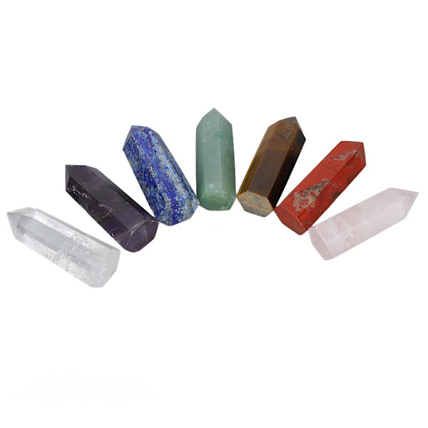 7 st Healing Wand Set Bärbar Meditationsterapi Chakra Balanserande Energi Sten Heminredning Present