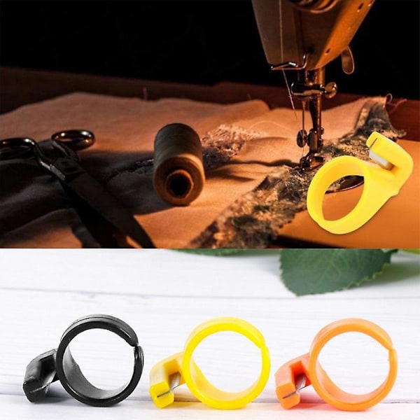3 st/Set Finger Craft Nål Hem Plast Syring Trådskärare Symaskin Hushållstillbehör