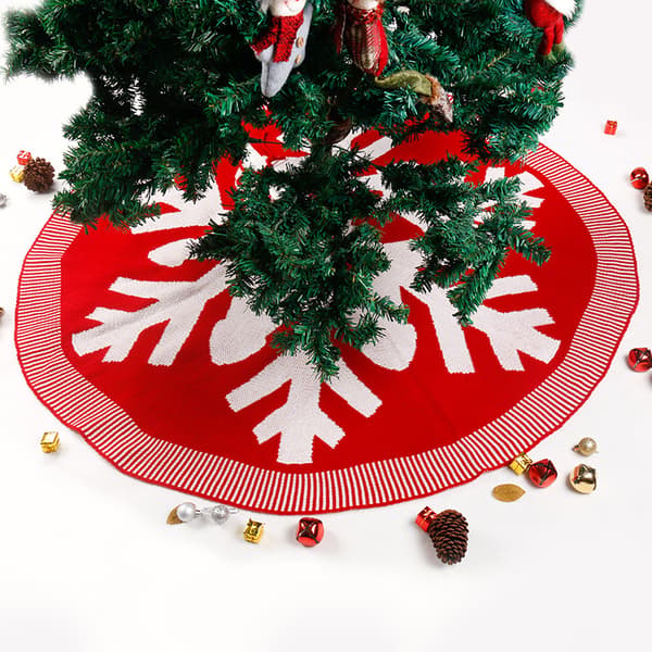 80 cm Christmas Tree Skirt (Red), Christmas Tree Base Cover