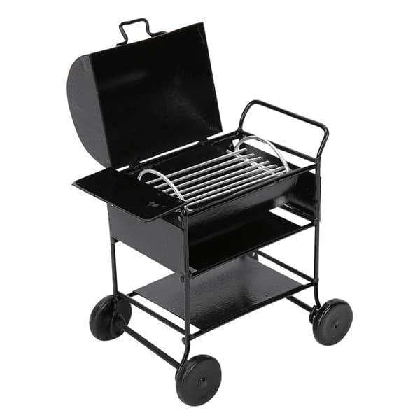 Nuken talon tarvikkeet Mini BBQ-teline Käsikärry Keittiö Simulaatio Koriste 1:12