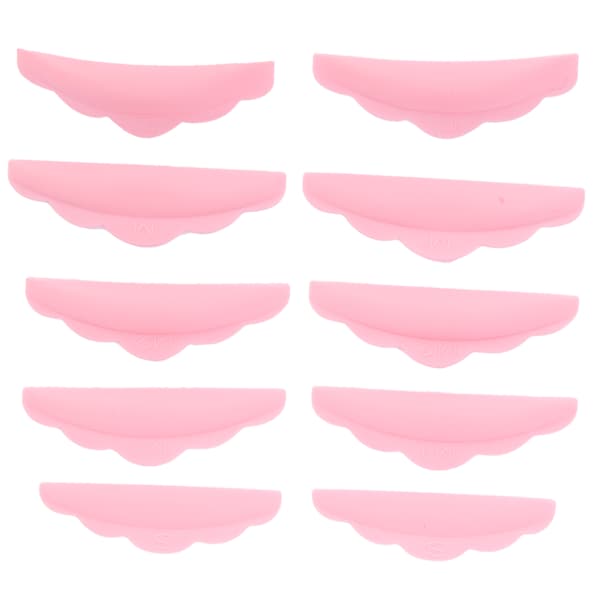 5 par øjenvippe permanent beskyttelsespude silikone genanvendelig vippeløft pude sæt makeup værktøj pink