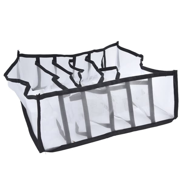 Mesh BH-opbevaringsboks Multifunktionel foldbar skuffeinddeling til undertøj trusser sokker 6 rum