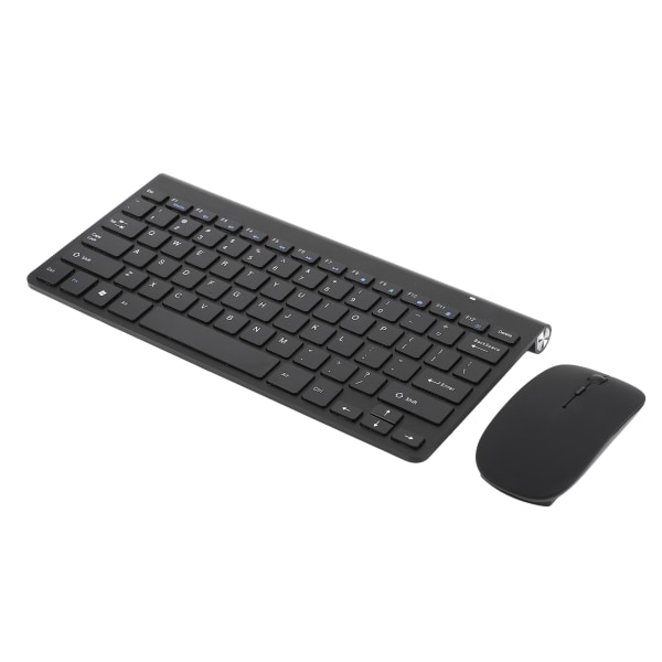 Tastatur Mus Combo Svart 78 taster 2.4G trådløs ergonomisk ultratyn mus Mute-taster Tastatur og mus