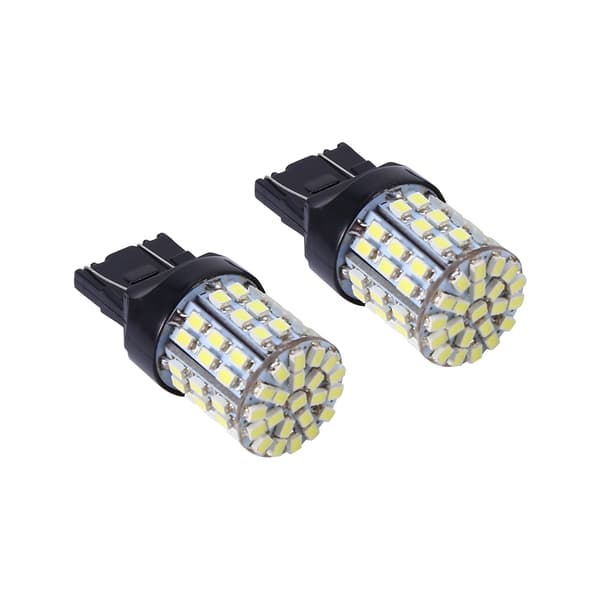 2st 7443 64-SMD Vit 6000K Back Broms Stopp Bak LED-lampa Glödlampor