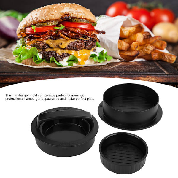 3 in 1 Function Burger Meat Press Mold valmistustyökalu Kotitalouksien keittiötarvikkeet