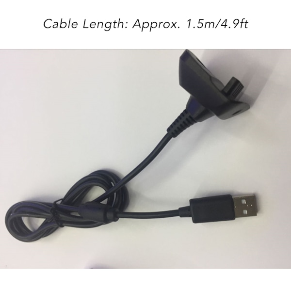 Latauskaapeli Xbox 360:lle PVC Plug and Play USB -laturikaapeli magneettirenkaalla Xbox 360 4,9ft