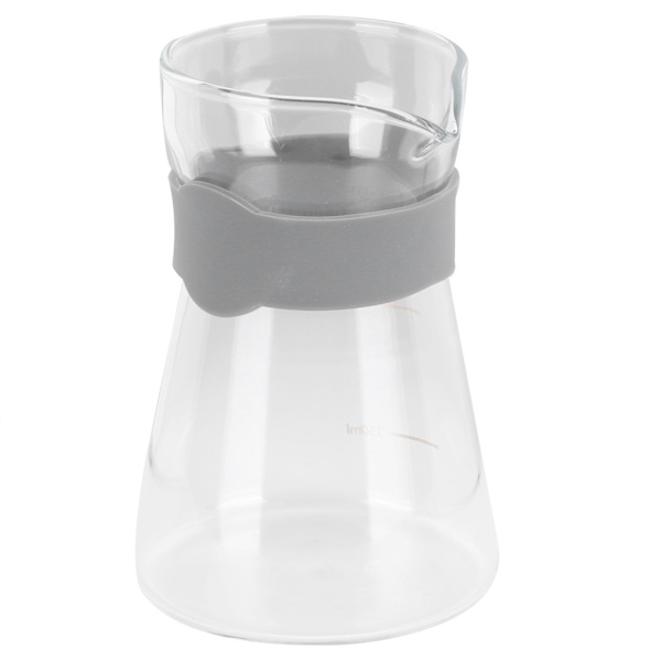Hemkaffebryggare i högborosilikatglas med våg (transparent)
