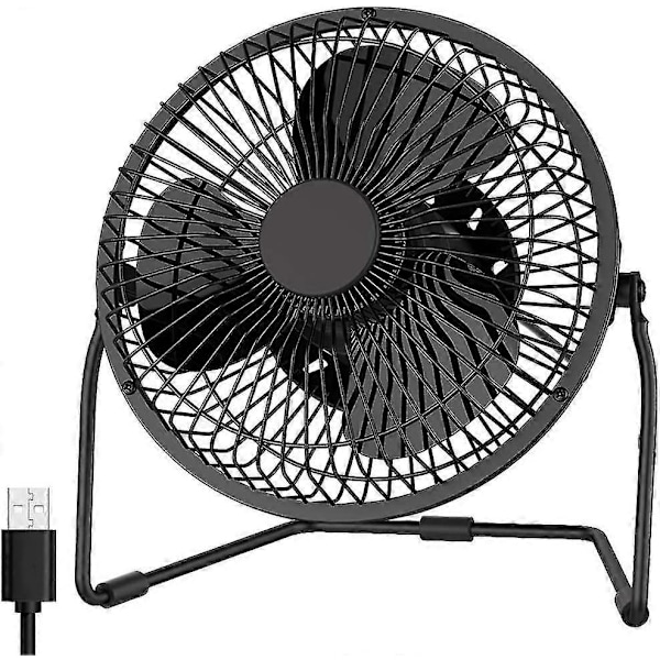 Usb Bordventilator 6 Tommer Skrivebords Lydløs Ventilator Luftcirkulator 2 Hastigheder 360 Rotation