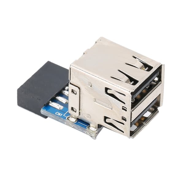 9PIN til 2 USB2.0 PC Hovedkort USB Utvidelsesadapter Datatilbehør