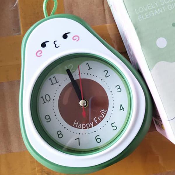 Tecknad Frukt Väckarklocka Barn Väckarklocka Dekorativa Ornament Barn Present Student Present Avokado