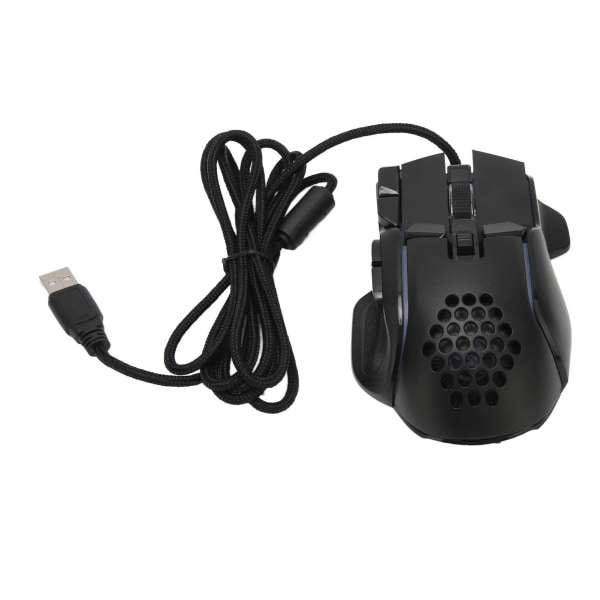 RGB Gaming Mouse 12800 DPI Gaming Mouse Optisk kabelansluten med 10 programmerbara knappar 13 Bakgrundsbelysningslägen Mekanisk mus