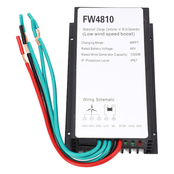 1000W Vindgenerator Opladningscontroller 48V IP67 Vandtæt MPPT Vindmølle Opladningscontroller