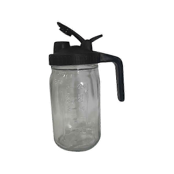 32oz Mason Jar Hældetud Låg - glaskande med låg, brystmælkekande, forsegling til juice, mælk, kaffe, te, lemonade, drik