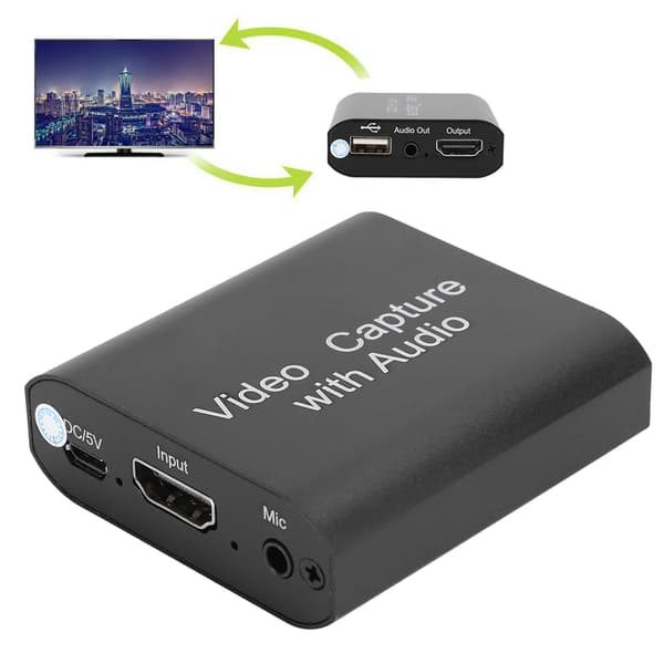 Med Loop Out Audio Video Game Grabber HDMI Video Capture Card Utrustning 1080P Upplösning