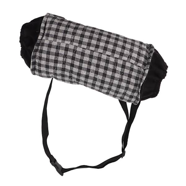 Handvärmare Väska Polyester Rutig USB Uppvärmd Justerbar Vattentät Handmuff för Vinter Kallt Väder Utomhus Jakt Vandring Camping Svart och Vit