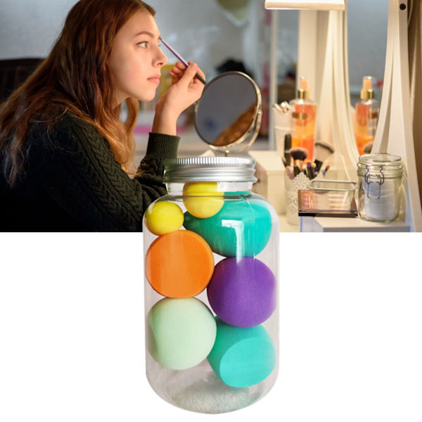 7 kpl Pölysieni Märkä Kuiva Super Pehme Mini Kannettava Sekoitus Korkea Tiheys Meikki Puff Tyyppi 6