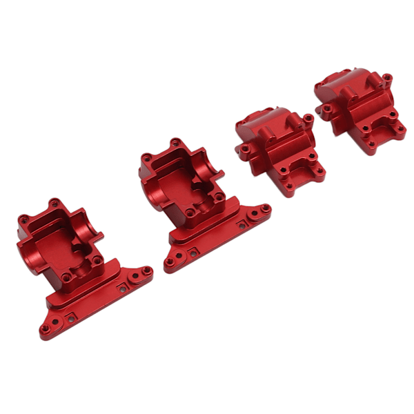 Front og bakre girkasse i aluminiumlegering RC differensialhus for Traxxas LaTrax Teton rød