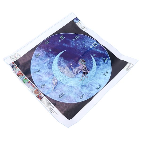 DIY Rhinestones Maleri Sovende Stjernehimmel Ure Mønster Krystal Broderi Billede Dekoration Kit