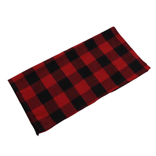 5 stk. Juledug 17,7x17,7in Dekorativt Mønster Holdbart Genanvendeligt Polyester Dugovertræk til Fester Middage Rød Ternet HM2290702