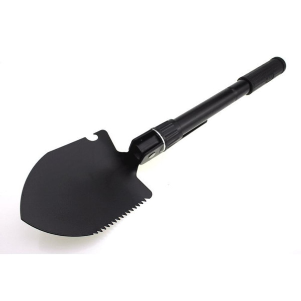 Utomhusvikbar spade Multifunktionell campingspade i kolstål Fällbar spade Camping med förvaringsväska Barnspade för överlevnadsaktiviteter