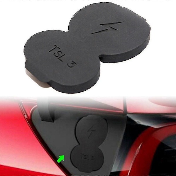 1x Biloplader Dæksel Kompatibelt Med Tesla Model 3 Ccs Eu Vandtæt Anti-støv Silikone Opladningsport Beskyttelsesdæksel Biltilbehør Zekai