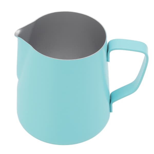 Mælkeskummerkande i rustfrit stål Mælkekande Kaffeskummerkande til mælketebutik Cafe 350ML Teflon Blå
