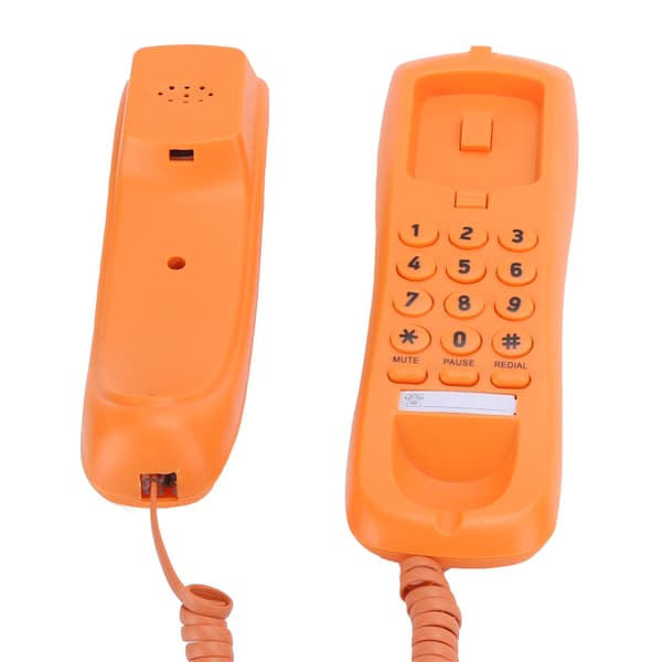 kxT628 Bærbare tynde telefon til hjemmekontoret, enkeltlinjet fastnettelefon, orange