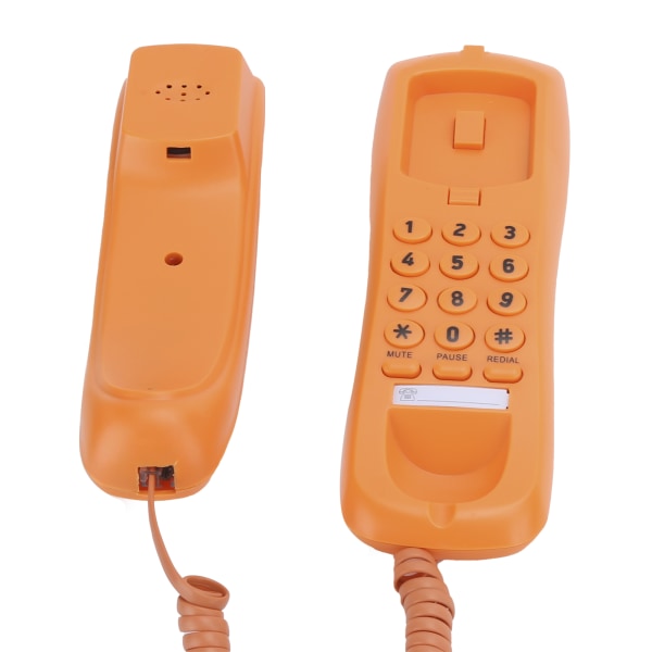 kxT628 Hjemmekontor Bærbar tynd telefon Enkeltlinje Bordtelefon med ledning Orange