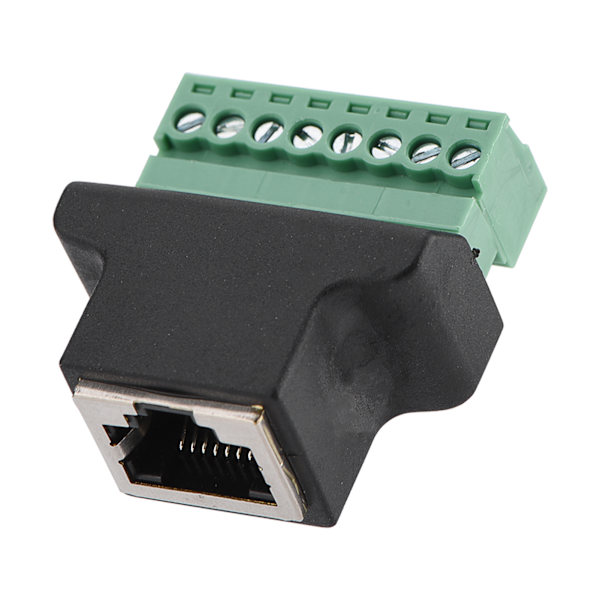 DVR Ethernet-liitin RJ45 naarasliitin ja 8-nastainen ruuviliitin