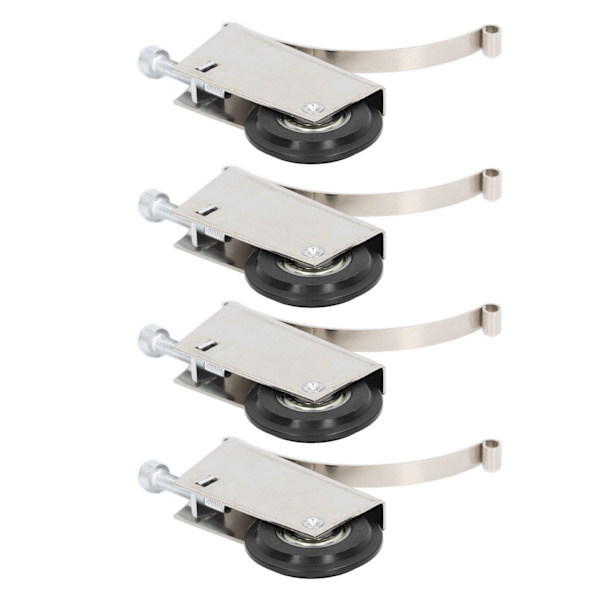 4 stk. skydedørsskive knastsystem rustfrit stål lydløs stærk bærende hardware 40 mm diameter
